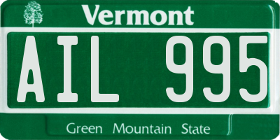 VT license plate AIL995