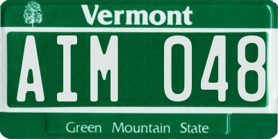 VT license plate AIM048
