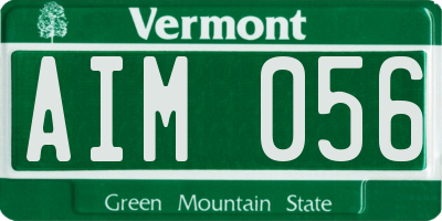VT license plate AIM056