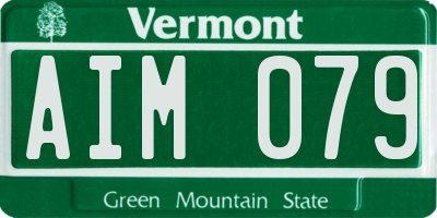 VT license plate AIM079