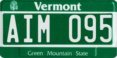 VT license plate AIM095