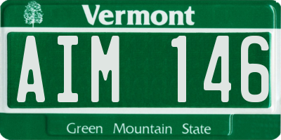 VT license plate AIM146
