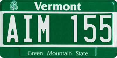 VT license plate AIM155