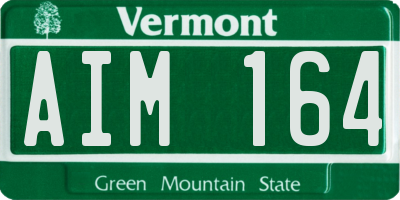 VT license plate AIM164