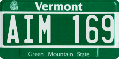 VT license plate AIM169