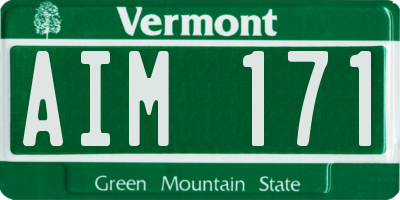 VT license plate AIM171