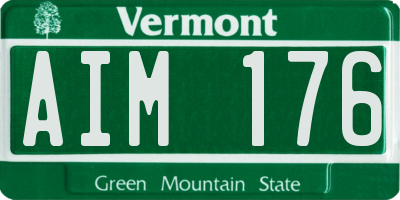 VT license plate AIM176