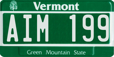 VT license plate AIM199