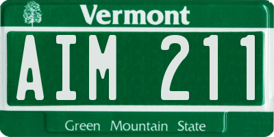 VT license plate AIM211