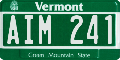 VT license plate AIM241