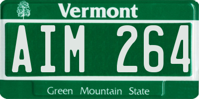 VT license plate AIM264