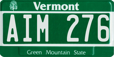 VT license plate AIM276