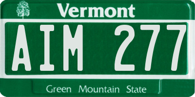 VT license plate AIM277