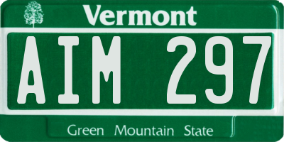 VT license plate AIM297