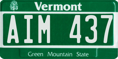 VT license plate AIM437