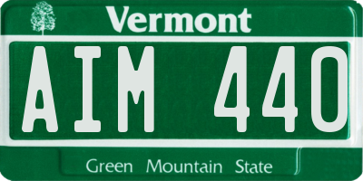 VT license plate AIM440