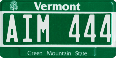 VT license plate AIM444