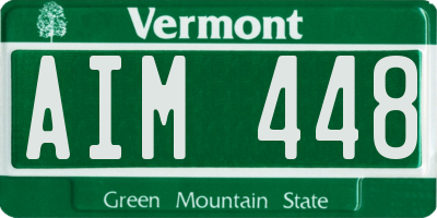 VT license plate AIM448