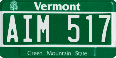 VT license plate AIM517