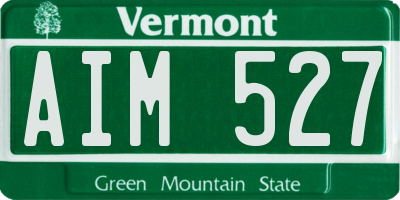 VT license plate AIM527