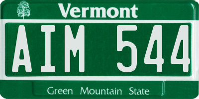 VT license plate AIM544