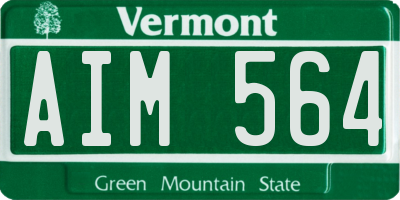 VT license plate AIM564