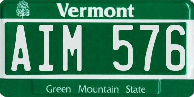 VT license plate AIM576