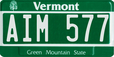 VT license plate AIM577