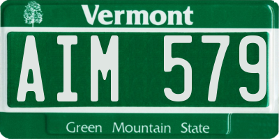 VT license plate AIM579