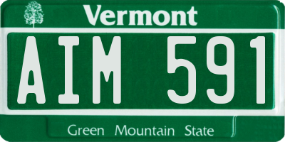 VT license plate AIM591