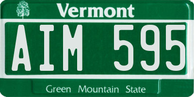 VT license plate AIM595