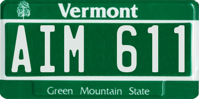 VT license plate AIM611