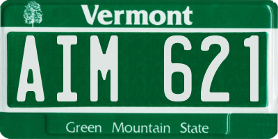 VT license plate AIM621