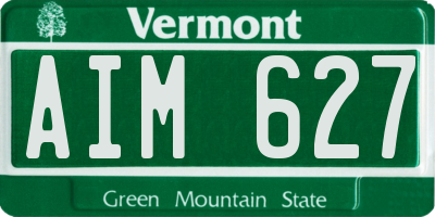 VT license plate AIM627
