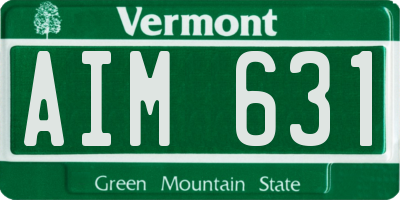 VT license plate AIM631