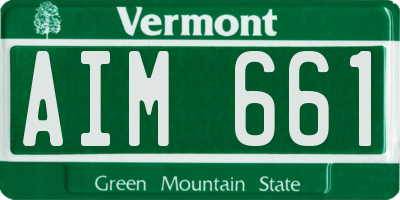 VT license plate AIM661