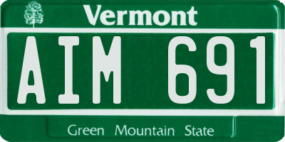 VT license plate AIM691