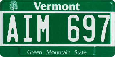 VT license plate AIM697