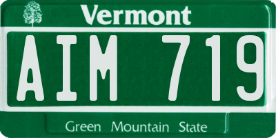 VT license plate AIM719