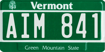 VT license plate AIM841