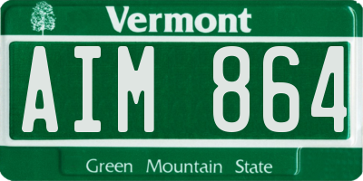 VT license plate AIM864
