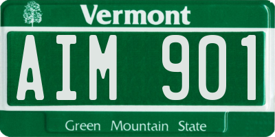 VT license plate AIM901