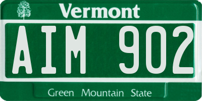 VT license plate AIM902