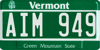 VT license plate AIM949
