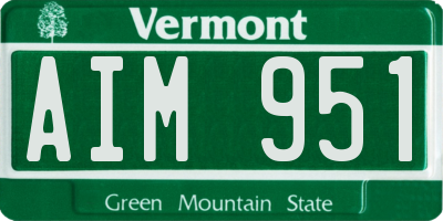 VT license plate AIM951