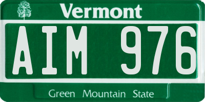 VT license plate AIM976