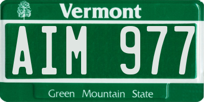 VT license plate AIM977