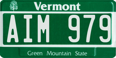 VT license plate AIM979