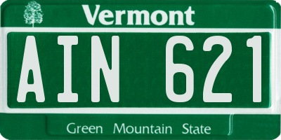 VT license plate AIN621