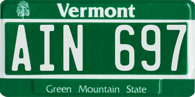 VT license plate AIN697